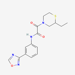 2-(2-ethylthiomorpholin-4-yl)-N-[3-(1,2,4-oxadiazol-3-yl)phenyl]-2-oxoacetamide