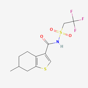 6-methyl-N-(2,2,2-trifluoroethylsulfonyl)-4,5,6,7-tetrahydro-1-benzothiophene-3-carboxamide