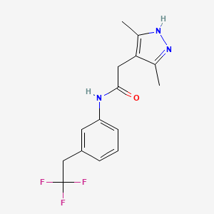 2-(3,5-dimethyl-1H-pyrazol-4-yl)-N-[3-(2,2,2-trifluoroethyl)phenyl]acetamide