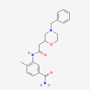 3-[[2-(4-Benzylmorpholin-2-yl)acetyl]amino]-4-methylbenzamide