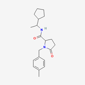 N-(1-cyclopentylethyl)-1-[(4-methylphenyl)methyl]-5-oxopyrrolidine-2-carboxamide