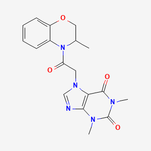 1,3-Dimethyl-7-[2-(3-methyl-2,3-dihydro-1,4-benzoxazin-4-yl)-2-oxoethyl]purine-2,6-dione