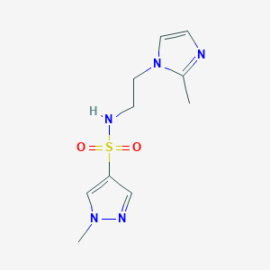 1-methyl-N-[2-(2-methylimidazol-1-yl)ethyl]pyrazole-4-sulfonamide