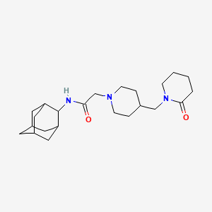 N-(2-adamantyl)-2-[4-[(2-oxopiperidin-1-yl)methyl]piperidin-1-yl]acetamide