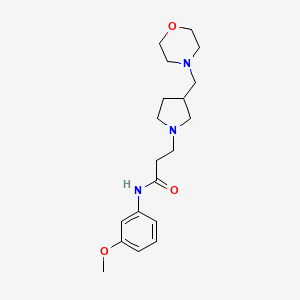 N-(3-methoxyphenyl)-3-[3-(morpholin-4-ylmethyl)pyrrolidin-1-yl]propanamide