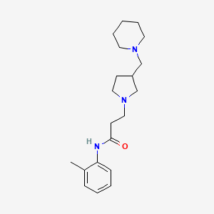 N-(2-methylphenyl)-3-[3-(piperidin-1-ylmethyl)pyrrolidin-1-yl]propanamide