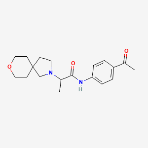 N-(4-acetylphenyl)-2-(8-oxa-2-azaspiro[4.5]decan-2-yl)propanamide