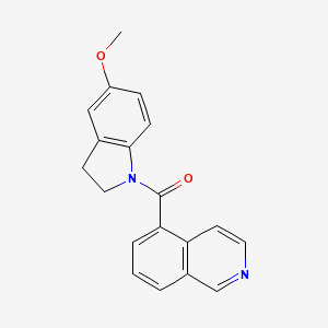 molecular formula C19H16N2O2 B7189438 Isoquinolin-5-yl-(5-methoxy-2,3-dihydroindol-1-yl)methanone 