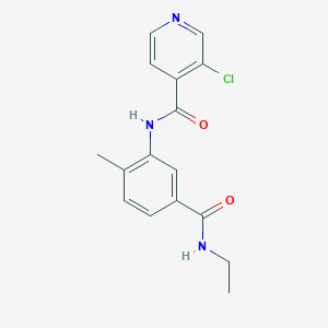 3-chloro-N-[5-(ethylcarbamoyl)-2-methylphenyl]pyridine-4-carboxamide