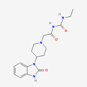 N-(ethylcarbamoyl)-2-[4-(2-oxo-3H-benzimidazol-1-yl)piperidin-1-yl]acetamide