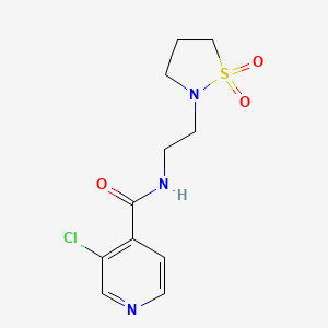 3-chloro-N-[2-(1,1-dioxo-1,2-thiazolidin-2-yl)ethyl]pyridine-4-carboxamide