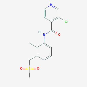 3-chloro-N-[2-methyl-3-(methylsulfonylmethyl)phenyl]pyridine-4-carboxamide