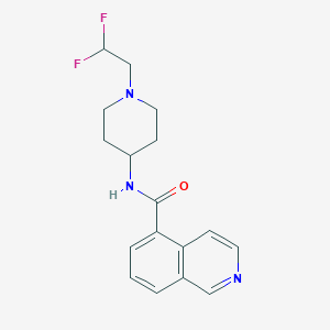 N-[1-(2,2-difluoroethyl)piperidin-4-yl]isoquinoline-5-carboxamide