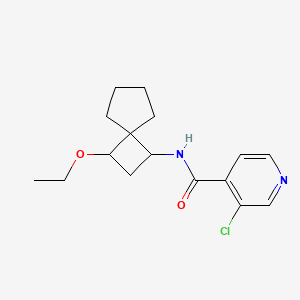 3-chloro-N-(3-ethoxyspiro[3.4]octan-1-yl)pyridine-4-carboxamide