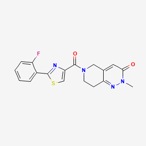 6-[2-(2-fluorophenyl)-1,3-thiazole-4-carbonyl]-2-methyl-7,8-dihydro-5H-pyrido[4,3-c]pyridazin-3-one