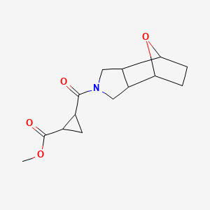 molecular formula C14H19NO4 B7189511 Methyl 2-(1,3,3a,4,5,6,7,7a-octahydro-4,7-epoxyisoindole-2-carbonyl)cyclopropane-1-carboxylate 