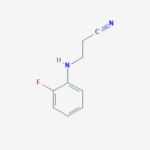 molecular formula C9H9FN2 B071901 3-(2-氟苯胺基)丙腈 CAS No. 192811-51-1