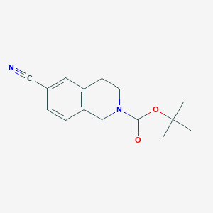 molecular formula C15H18N2O2 B071918 叔丁酸 6-氰基-3,4-二氢异喹啉-2(1H)-羧酸酯 CAS No. 166398-33-0