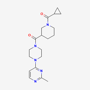 molecular formula C19H27N5O2 B7194111 Cyclopropyl-[3-[4-(2-methylpyrimidin-4-yl)piperazine-1-carbonyl]piperidin-1-yl]methanone 