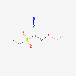 molecular formula C8H13NO3S B071956 3-乙氧基-2-(异丙基磺酰基)丙烯腈 CAS No. 175201-71-5