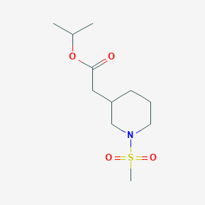 molecular formula C11H21NO4S B7196810 Propan-2-yl 2-(1-methylsulfonylpiperidin-3-yl)acetate 