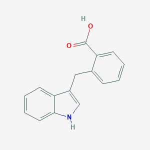 molecular formula C16H13NO2 B071975 2-(1h-Indol-3-ylmethyl)benzoic acid CAS No. 1221-99-4