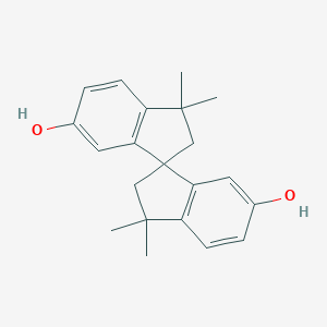 molecular formula C21H24O2 B071982 3,3,3',3'-Tetramethyl-2,2',3,3'-tetrahydro-1,1'-spirobi[indene]-6,6'-diol CAS No. 1568-80-5