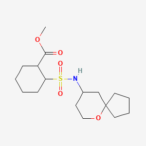 molecular formula C17H29NO5S B7199004 Methyl 2-(6-oxaspiro[4.5]decan-9-ylsulfamoyl)cyclohexane-1-carboxylate 