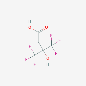 molecular formula C5H4F6O3 B071997 4,4,4-Trifluoro-3-hydroxy-3-(trifluoromethyl)butanoic acid CAS No. 1547-36-0