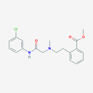 molecular formula C19H21ClN2O3 B7199993 Methyl 2-[2-[[2-(3-chloroanilino)-2-oxoethyl]-methylamino]ethyl]benzoate 