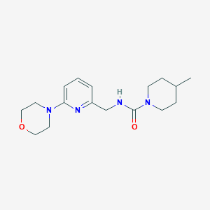 4-methyl-N-[(6-morpholin-4-ylpyridin-2-yl)methyl]piperidine-1-carboxamide