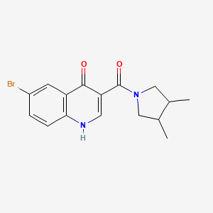 6-bromo-3-(3,4-dimethylpyrrolidine-1-carbonyl)-1H-quinolin-4-one