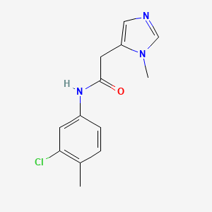 N-(3-chloro-4-methylphenyl)-2-(3-methylimidazol-4-yl)acetamide