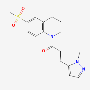 3-(2-methylpyrazol-3-yl)-1-(6-methylsulfonyl-3,4-dihydro-2H-quinolin-1-yl)propan-1-one