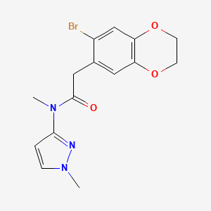 2-(6-bromo-2,3-dihydro-1,4-benzodioxin-7-yl)-N-methyl-N-(1-methylpyrazol-3-yl)acetamide