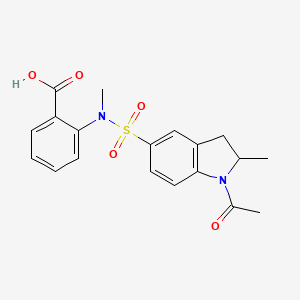 2-[(1-Acetyl-2-methyl-2,3-dihydroindol-5-yl)sulfonyl-methylamino]benzoic acid