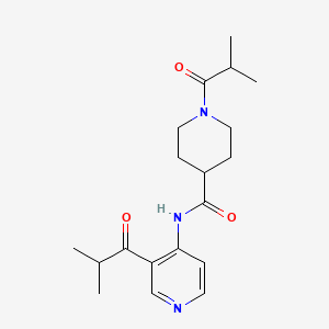 1-(2-methylpropanoyl)-N-[3-(2-methylpropanoyl)pyridin-4-yl]piperidine-4-carboxamide