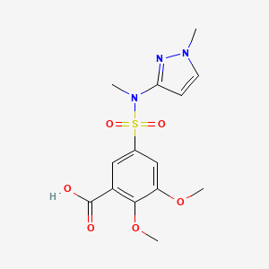 2,3-Dimethoxy-5-[methyl-(1-methylpyrazol-3-yl)sulfamoyl]benzoic acid