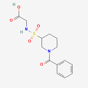 2-[(1-Benzoylpiperidin-3-yl)sulfonylamino]acetic acid