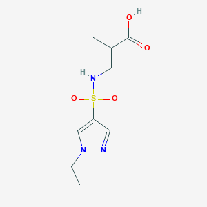 3-[(1-Ethylpyrazol-4-yl)sulfonylamino]-2-methylpropanoic acid