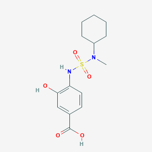 4-[[Cyclohexyl(methyl)sulfamoyl]amino]-3-hydroxybenzoic acid