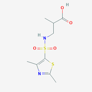 3-[(2,4-Dimethyl-1,3-thiazol-5-yl)sulfonylamino]-2-methylpropanoic acid