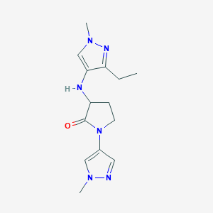 3-[(3-Ethyl-1-methylpyrazol-4-yl)amino]-1-(1-methylpyrazol-4-yl)pyrrolidin-2-one