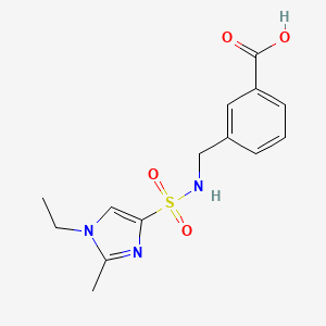 3-[[(1-Ethyl-2-methylimidazol-4-yl)sulfonylamino]methyl]benzoic acid