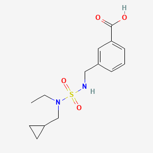 3-[[[Cyclopropylmethyl(ethyl)sulfamoyl]amino]methyl]benzoic acid