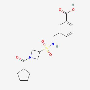 3-[[[1-(Cyclopentanecarbonyl)azetidin-3-yl]sulfonylamino]methyl]benzoic acid