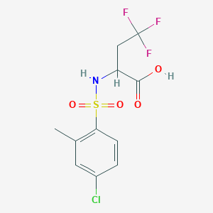 2-[(4-Chloro-2-methylphenyl)sulfonylamino]-4,4,4-trifluorobutanoic acid