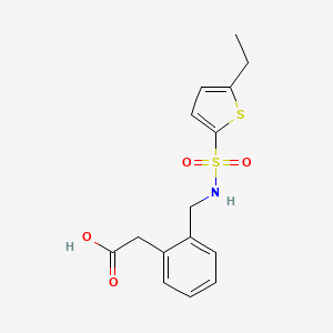 2-[2-[[(5-Ethylthiophen-2-yl)sulfonylamino]methyl]phenyl]acetic acid