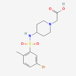 2-[4-[(5-Bromo-2-methylphenyl)sulfonylamino]piperidin-1-yl]acetic acid