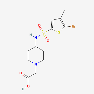 2-[4-[(5-Bromo-4-methylthiophen-2-yl)sulfonylamino]piperidin-1-yl]acetic acid